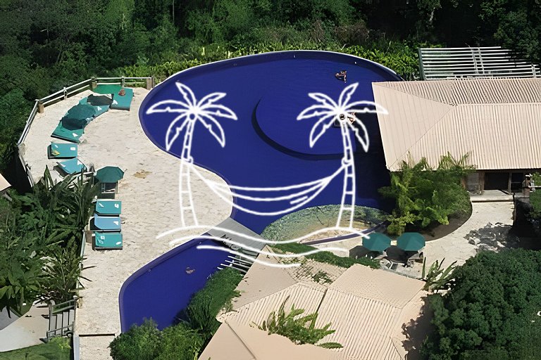 Oásis: Quarto Sala c/Jacuzzi Aquecida p/5 Pessoas