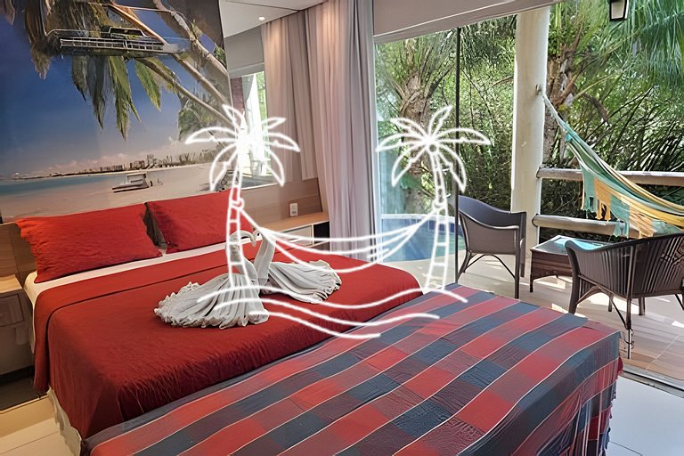 Oásis: Estúdio c/Jacuzzi Aquecida p/4 Pessoas