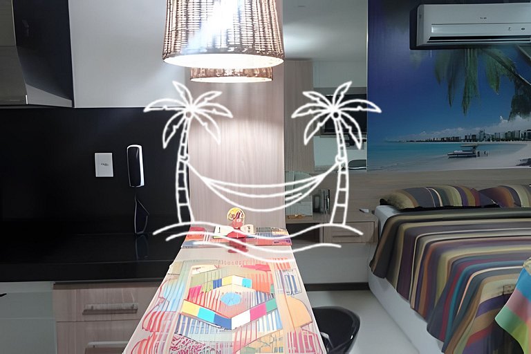 Oásis: Estúdio c/Jacuzzi Aquecida p/4 Pessoas