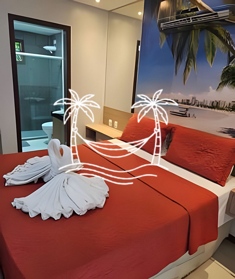 Oásis: Estúdio c/Jacuzzi Aquecida p/4 Pessoas