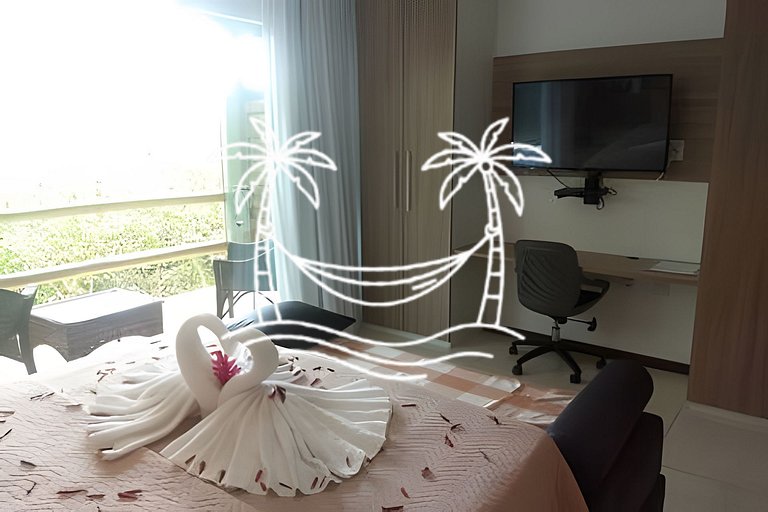 Oásis: Estúdio c/Jacuzzi Aquecida p/4 Pessoas