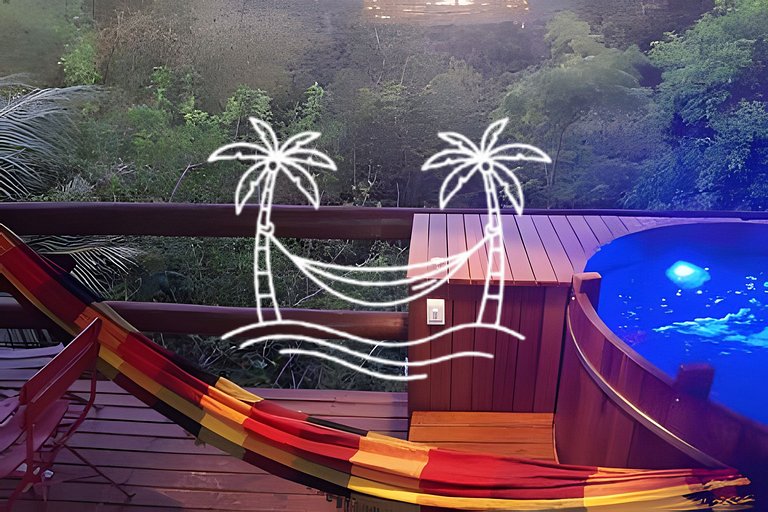 Oásis: Estúdio c/ Ofurô Aquecido p/3 Pessoas