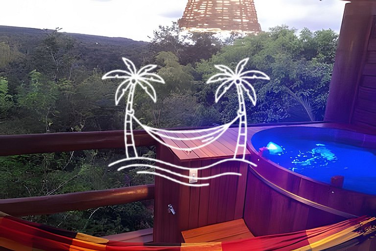 Oásis: Estúdio c/ Ofurô Aquecido p/3 Pessoas