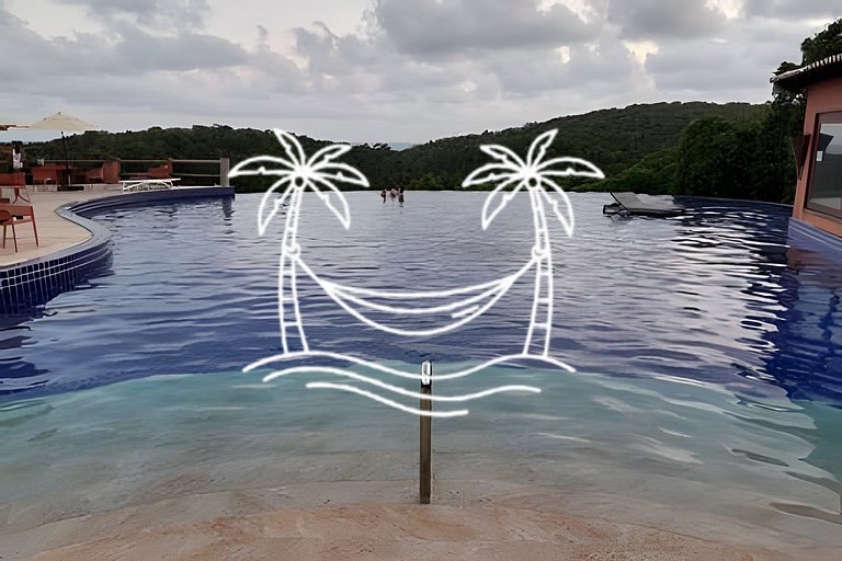 Oásis: Estúdio c/ Ofurô Aquecido p/3 Pessoas