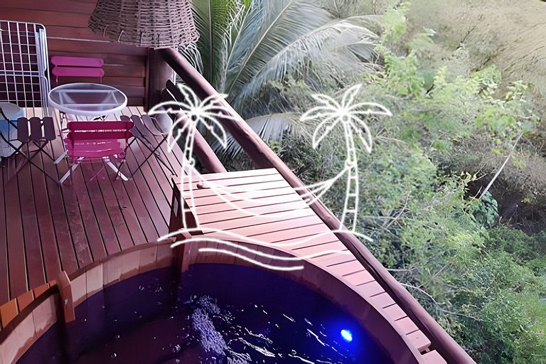 Oásis: Estúdio c/ Ofurô Aquecido p/3 Pessoas