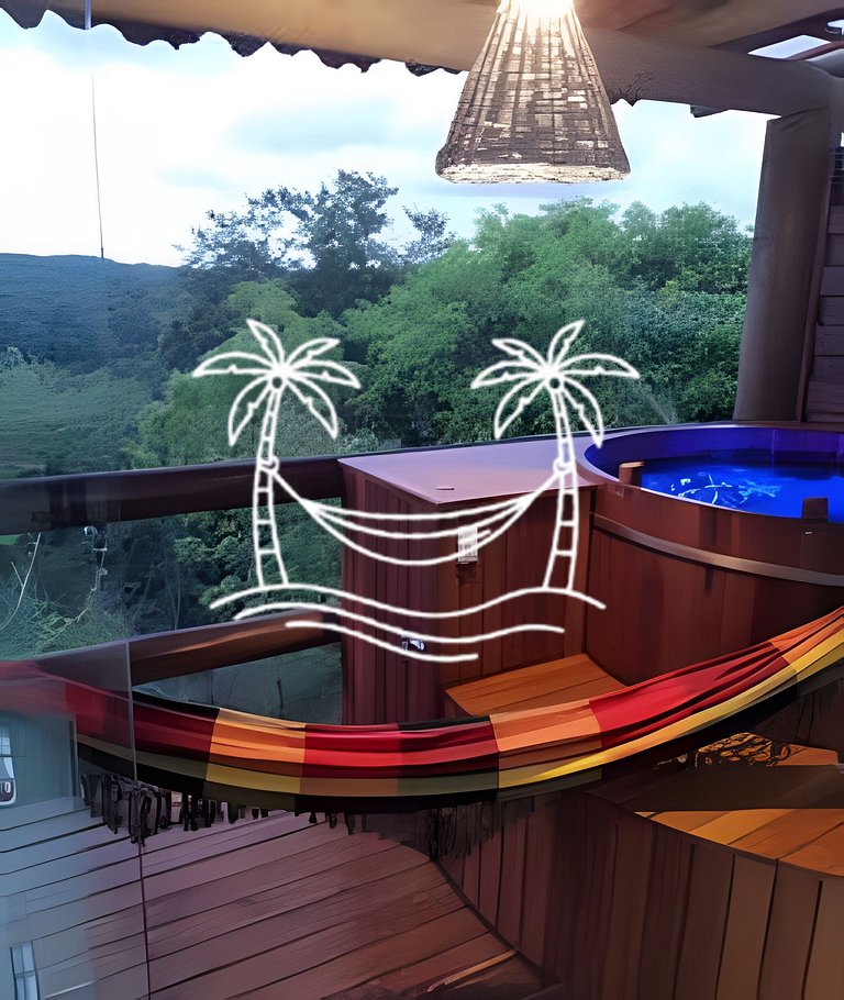 Oásis: Estúdio c/ Ofurô Aquecido p/3 Pessoas