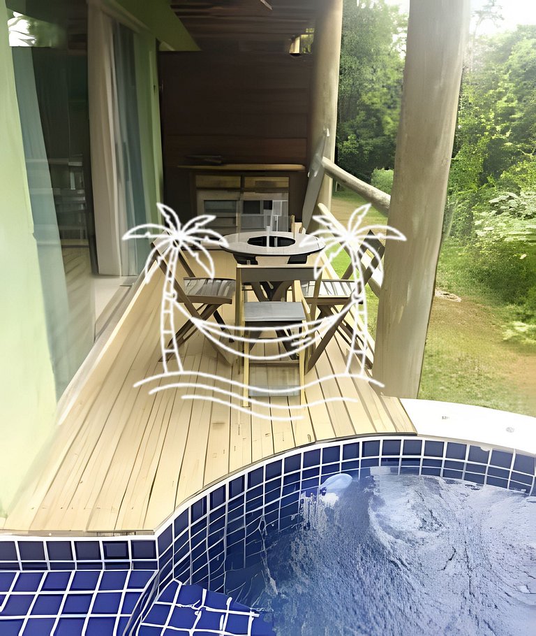 Oásis: Estúdio c/Jacuzzi Aquecida p/4 Pessoas