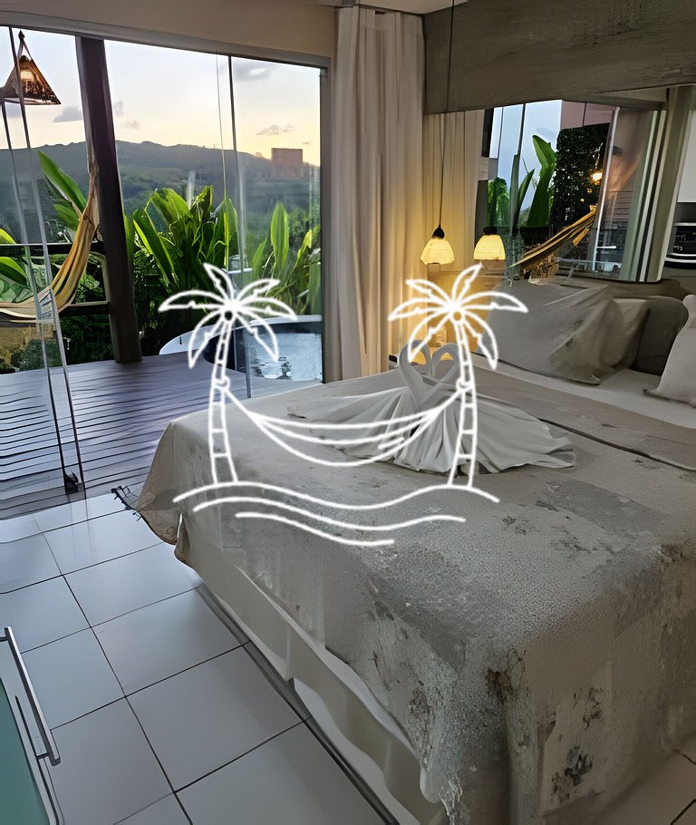 Refúgio: Suíte com Jacuzzi Aquecida e Vista do Mar