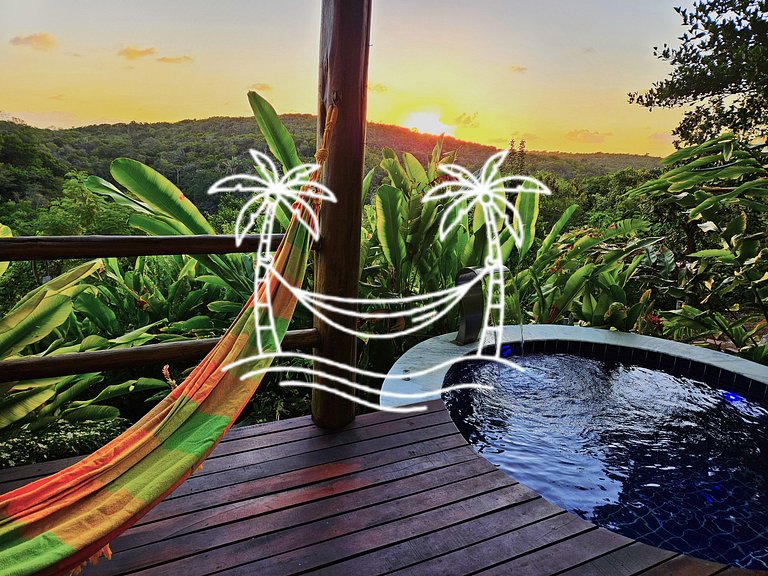 Refúgio: Suíte com Jacuzzi Aquecida e Vista do Mar