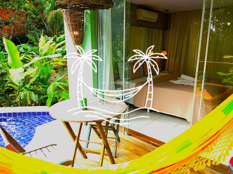 Refúgio: Suíte com Jacuzzi Aquecida e Vista do Mar