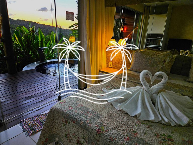 Refúgio: Suíte com Jacuzzi Aquecida e Vista do Mar