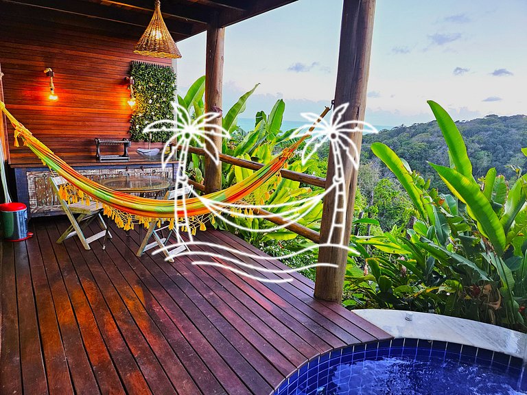 Refúgio: Suíte com Jacuzzi Aquecida e Vista do Mar