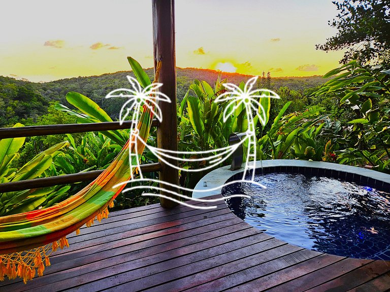 Refúgio: Suíte com Jacuzzi Aquecida e Vista do Mar