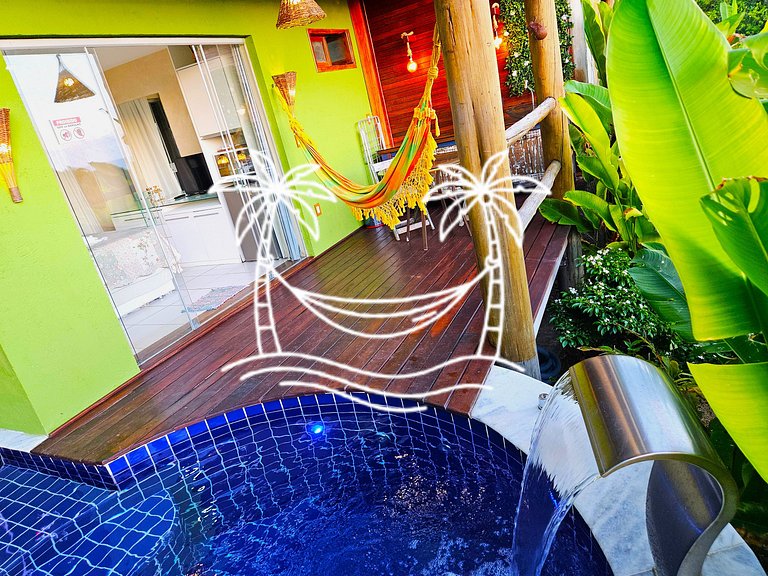 Refúgio: Suíte com Jacuzzi Aquecida e Vista do Mar