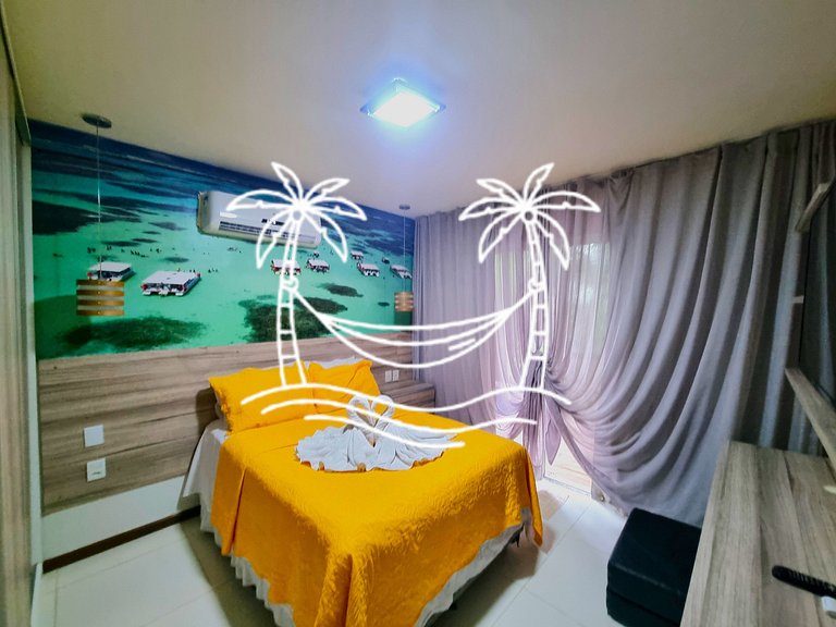 Oásis: Quarto Sala c/Jacuzzi Aquecida p/5 Pessoas