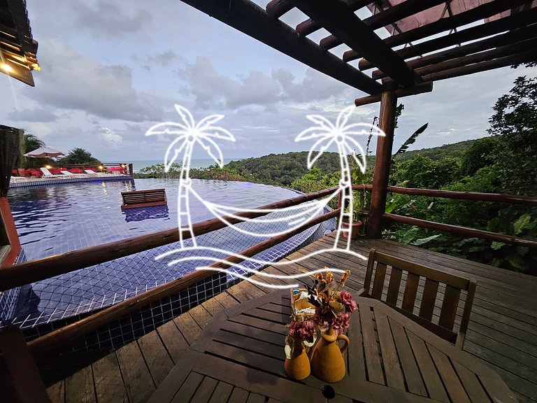 Refúgio: Suíte com Jacuzzi Aquecida e Vista do Mar