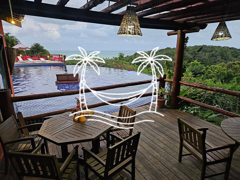 Refúgio: Suíte com Jacuzzi Aquecida e Vista do Mar