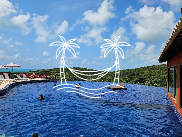 Refúgio: Suíte com Jacuzzi Aquecida e Vista do Mar